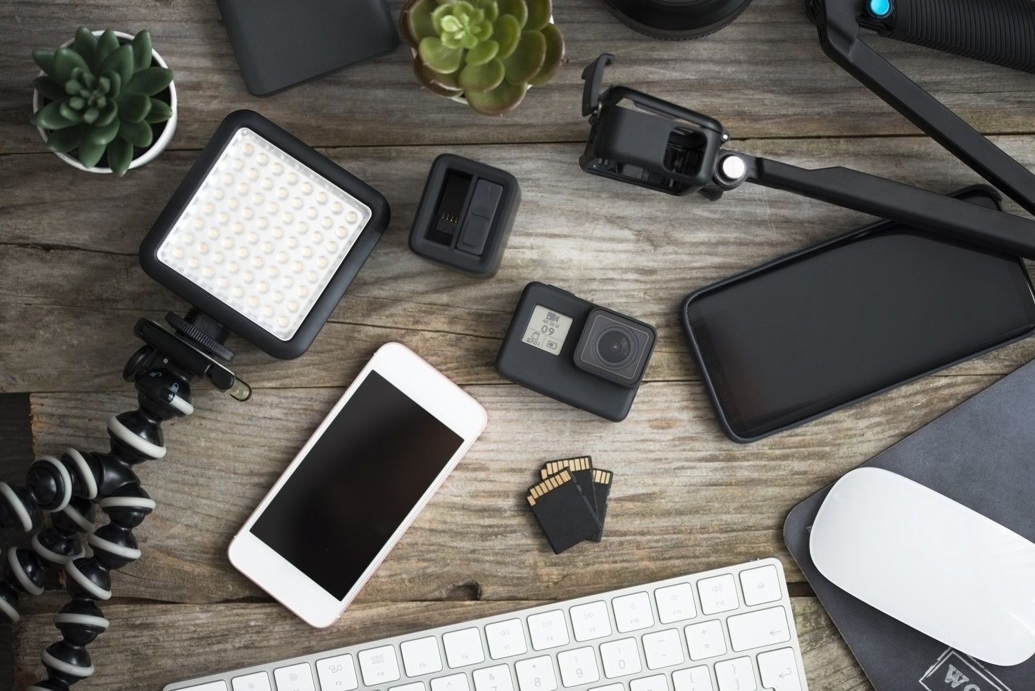 Accesorios en blanco y negro